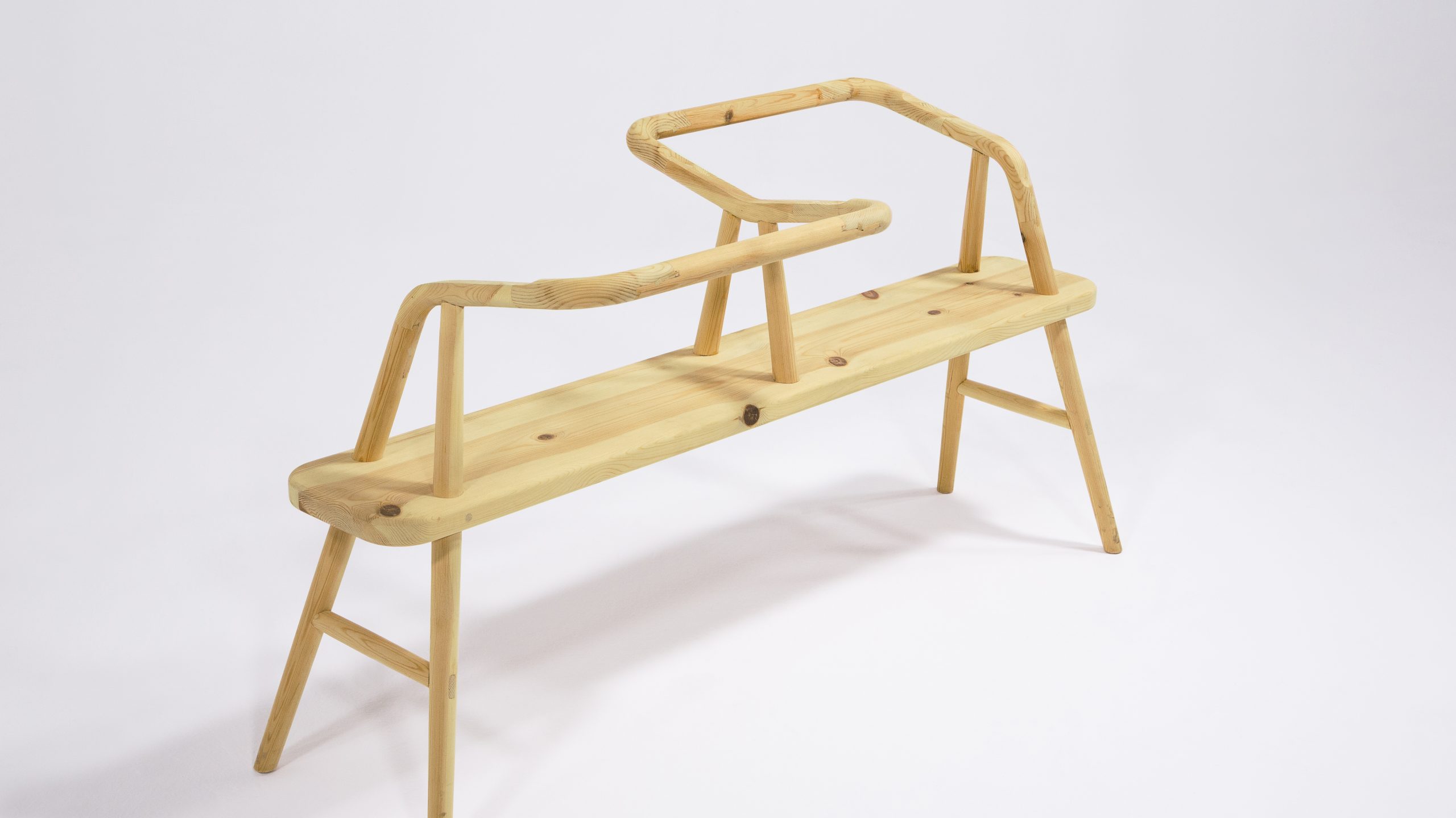 Designer bench with a touch of Chinese carpenter tradition - studio product photo in China - photo by photographer Tuomas Harjumaaskola, China